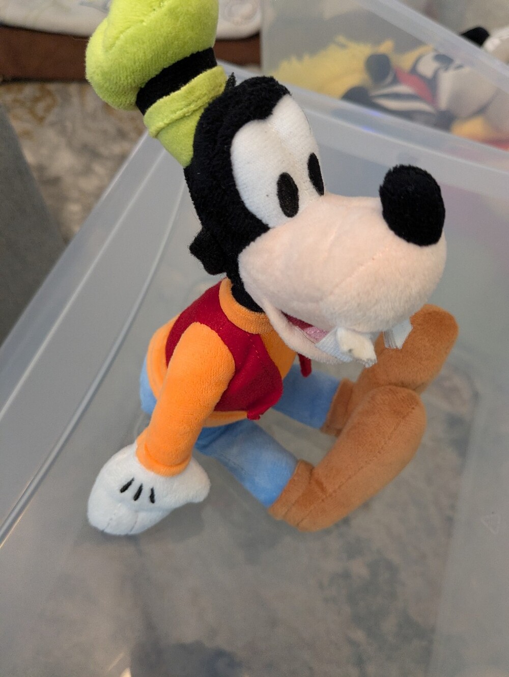 Disney Goofy Plush - Green Hat, Orange Shirt, Blue Pants, Brown Shoes
